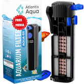 Atlantis Aqua 20gal filter bottom-suction design promotes full filtration and crystal water.