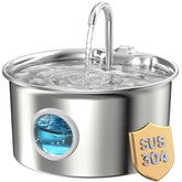 ATMZIQXR cat water fountain stainless steel 88oz ensures long hydration without frequent refills