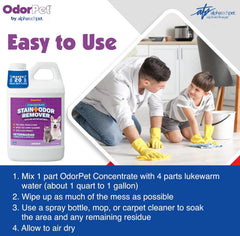 ATP OdorPet spray application enables quick spot cleaning and odor control on furniture.