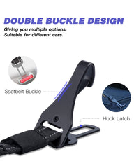 AUBELL 360-degree locking carabiner in stainless steel keeps dogs secure without tangling.