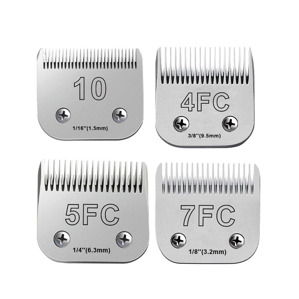 Audoc 4Pack blades front view enabling precise dog trimming and even lines