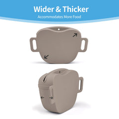 AUDWUD treat pouch capacity 1.68 cups for longer walks and fewer refills.