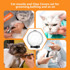 Augegel breathable hood face mask keeps pet comfortable during shaving
