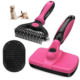Augwind 3PCS grooming kit slicker brush ready for detangling and shedding.