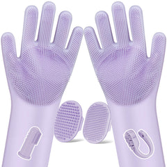 Augwind pet grooming gloves for gentle brushing and hair removal during bath time