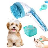 auicl pet bath brush front view highlights ergonomic design for comfortable grooming.