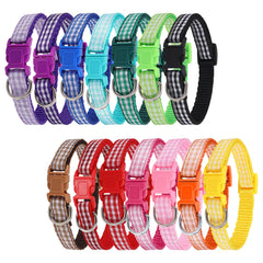 Auidy_6TXD puppy collar set in 14 colors for small dogs, soft nylon and durable construction.