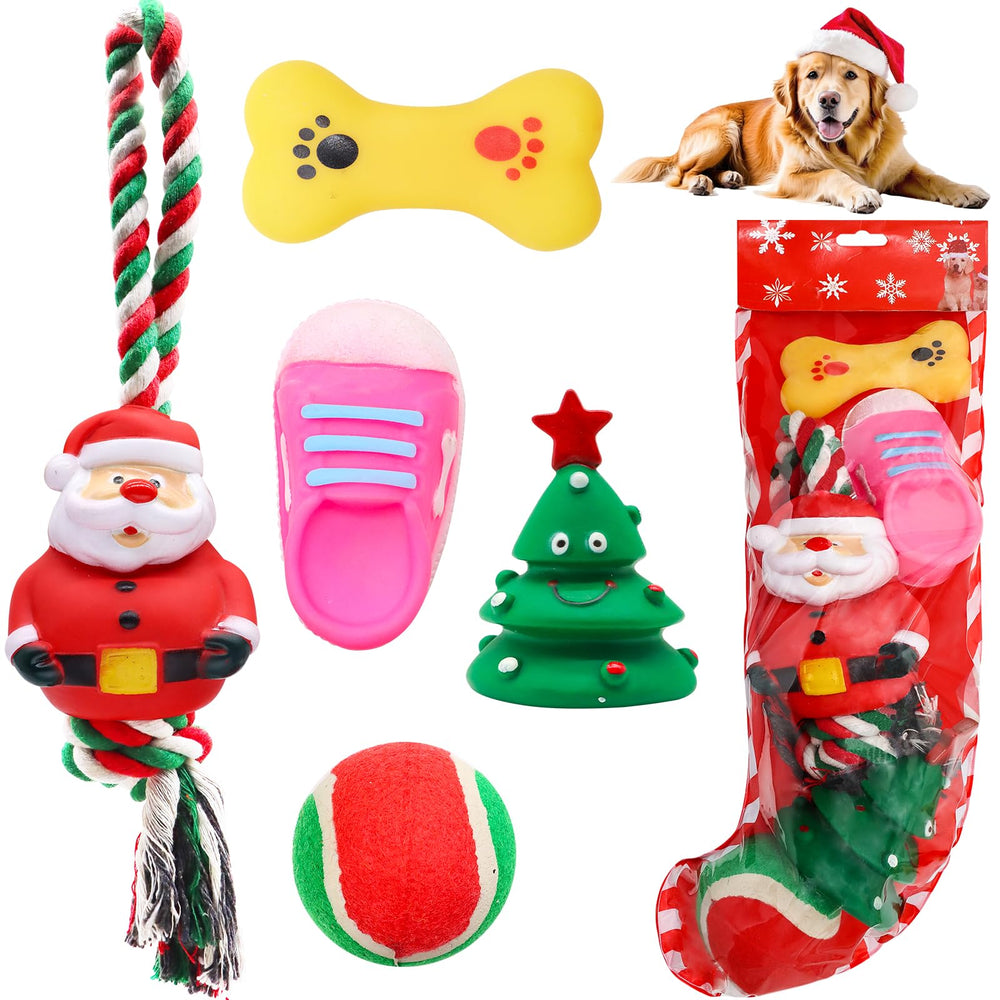 Auliand Christmas stocking dog toys full set for interactive play