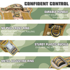 AUROTH dog harness MOLLE system attachments ready for patches or gear.