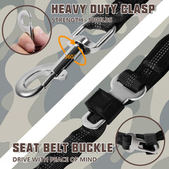AUROTH dual padded-handles leash, two grips for controlled training and crowds.