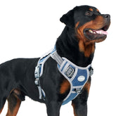 AUROTH Tactical Dog Harness denim blue front view with enhanced control