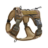 AUROTH Tactical Dog Harness Desert Camo front view for secure, comfortable control.