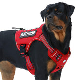 AUROTH Tactical Dog Harness front view in red XL for easy control