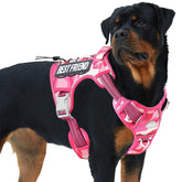 AUROTH Tactical Dog Harness front view pink camo for controlled, comfortable walks.