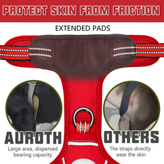 AUROTH Tactical Dog Harness nylon construction and reinforced stitching for durability