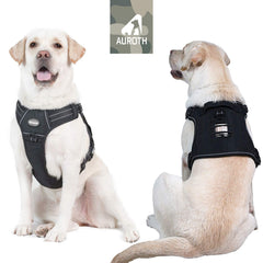 AUROTH Tactical Harness large-dog back-clip ideal for daily walks and jogging.