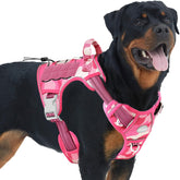 AUROTH tactical harness pink camo front view enables quick on/off for busy owners