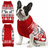 AURUZA Christmas-dog-sweater worn by a small dog for cozy winter warmth