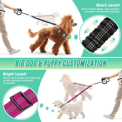 AUTOWT Two Dog Lead adjustable-length section showing customizable reach for dogs