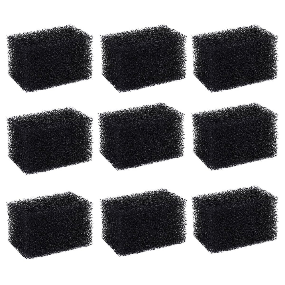 AUTSEEYS block-shaped cat fountain sponge left view showing compact pre-filter for cleaner water.