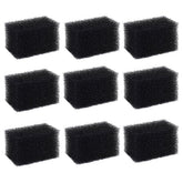 AUTSEEYS block-shaped cat fountain sponge left view showing compact pre-filter for cleaner water.