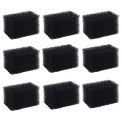 AUTSEEYS block-shaped cat fountain sponge left view showing compact pre-filter for cleaner water.