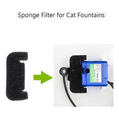 AUTSEEYS cat fountain sponges filter debris before reaching the pump for smoother flow.