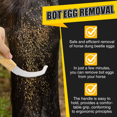 Avenuebool Bot Egg Knife features an ergonomic grip for control during careful bot egg work