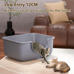 AVIUIA cat litter box high sides anti splash keeps floors cleaner during enthusiastic scooping