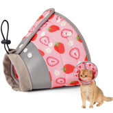 Avont Cat Cone Soft Strawberry size S neckband prevents licking with breathable comfort.