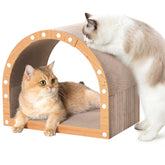 Avont Cat Scratcher House front view shows a stylish, modern hideaway.