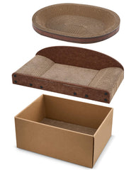 Avont Cat Scratcher Set – reversible pad provides durable, long-lasting scratching surface for indoor cats.