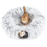 Avont cat tunnel bed shown in grey for cozy indoor play.