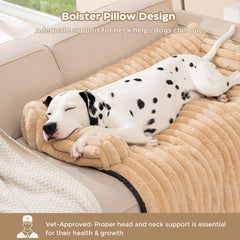 Avont dog bed mat with non-slip bottom stays secure on furniture.