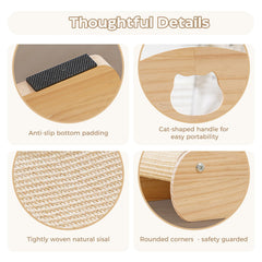 Avont Sisal Cat Scratcher Bed nap zone view highlights cozy lounging and cat comfort.