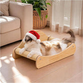Avont Sisal Cat Scratcher Bed shows a solid pine frame for durable scratching and lounging.