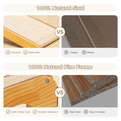 Avont durable sisal pad resists moisture and warping for long-lasting scratching.