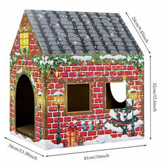 AVXINSOK cat house scratch pad – close up reveals built-in scratching surface