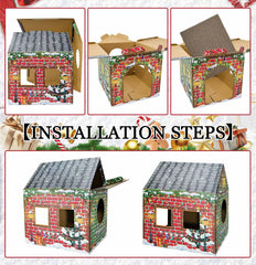 AVXINSOK Christmas Cat House size 34x49x41 cm – easy planning