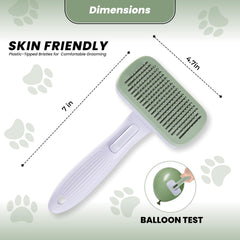 AWANTIC slicker brush bristles gently detangle and smooth fur.