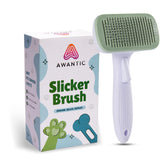 AWANTIC slicker brush handle offers comfortable grooming sessions for dogs.