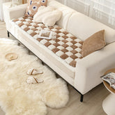 Awjcsv couch cover dark brown fabric closeup showing pet-friendly protection.