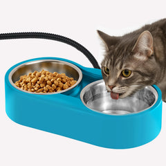 AWLYLNLL heated water bowl for outdoor use keeps pets hydrated in winter.