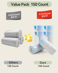 AWoHH drawstring liner shows touch-free cleanup and odor containment