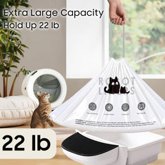 AWoHH tear-resistant leakproof bags keep litter contained and odors minimized