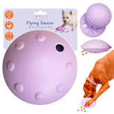 Awoo Flying Saucer Toy center puzzle showing interactive enrichment for slower feeding.