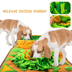 AWOOOF snuffle mat flat lay showing non-slip base for stability during enrichment