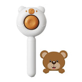 Awpland Bear Cat Grooming Brush demonstrates detangling with a bear-inspired design