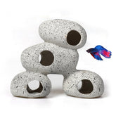 AWXZOM aquarium rock decor resin provides natural hiding space for small fish