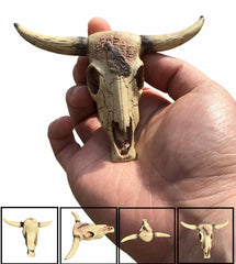 AWXZOM cattle skull decor brings natural desert ambiance to enclosures.